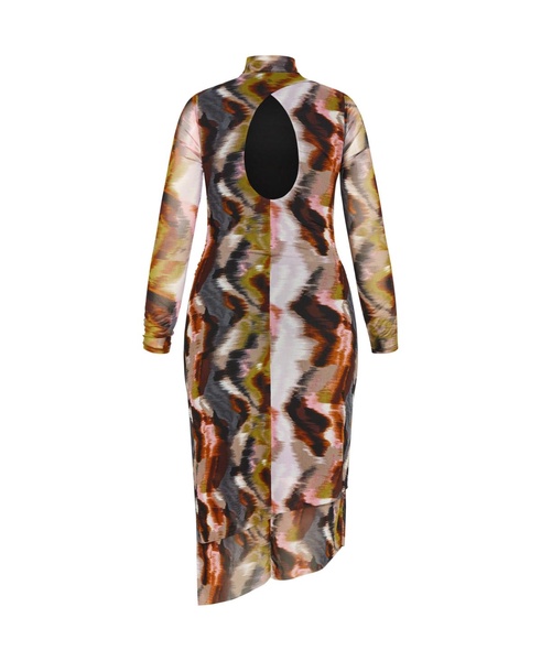 Plus Size Mesh Miranda Print Dress