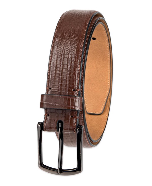 Men's Feather Edge Lizard Dress Belt