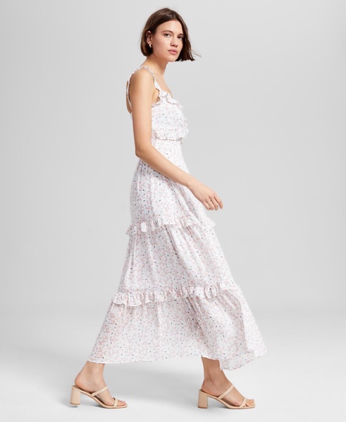 Women's Floral-Print Ruffled Tiered  Smocked-Waist Maxi Dress, Exclusively at Macy's