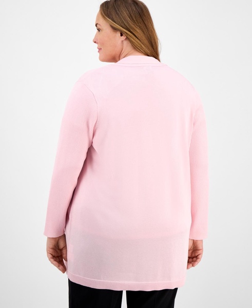 Plus Size Sonoma Open-Front Long-Sleeve Cardigan
