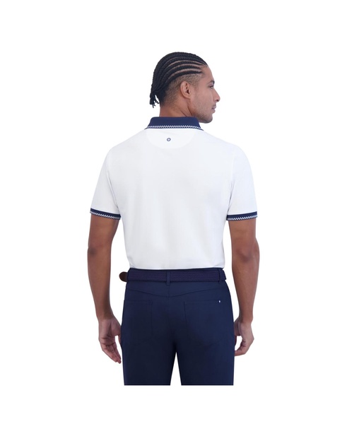 Men's Checker Rib Tech Pique Sports Fit Polo Shirt