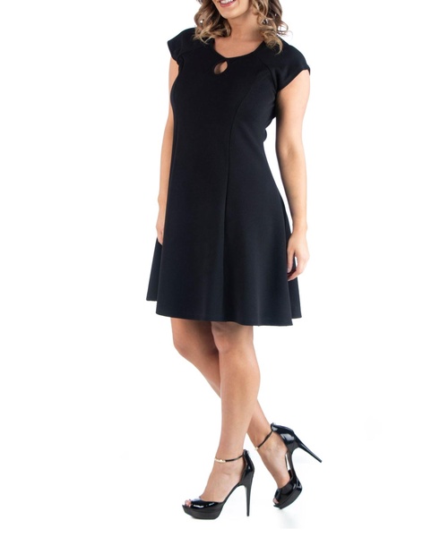 Plus Size Keyhole Neck Dress