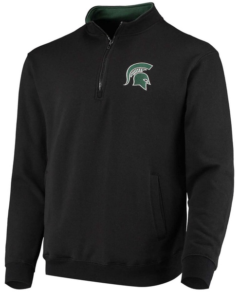 Men's Black Michigan State Spartans Tortugas Logo Quarter-Zip Jacket