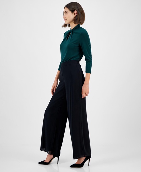 Women's High-Rise Pull-On Wide-Leg Pants 