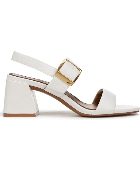 vicky womens leather block heel slingback heels