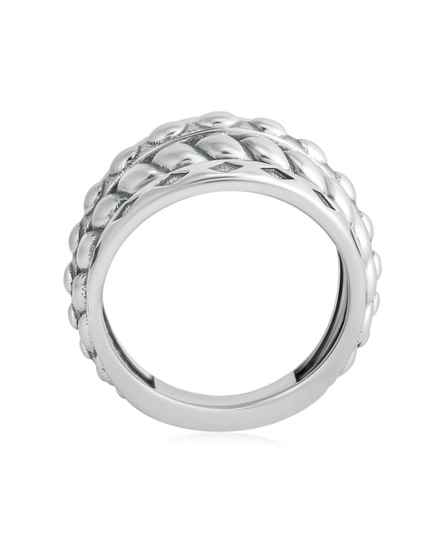 Sterling Silver Textured Five Band Ring, Size 11