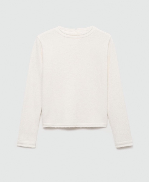 Women's Buttoned Round-Neck Sweater