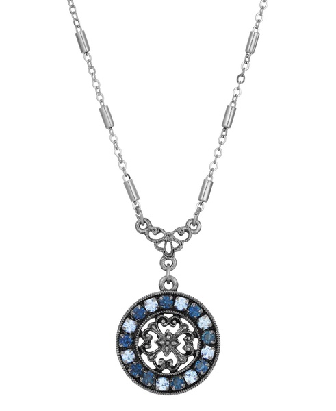 Crystal Round Pendant Necklace