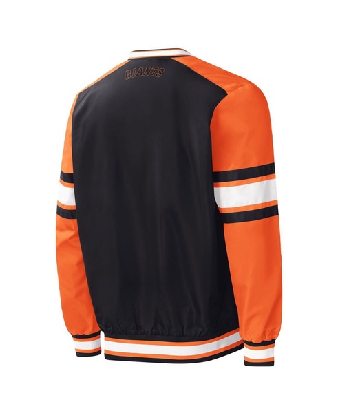 Men's Black San Francisco Giants Yardline Pullover Windbreaker