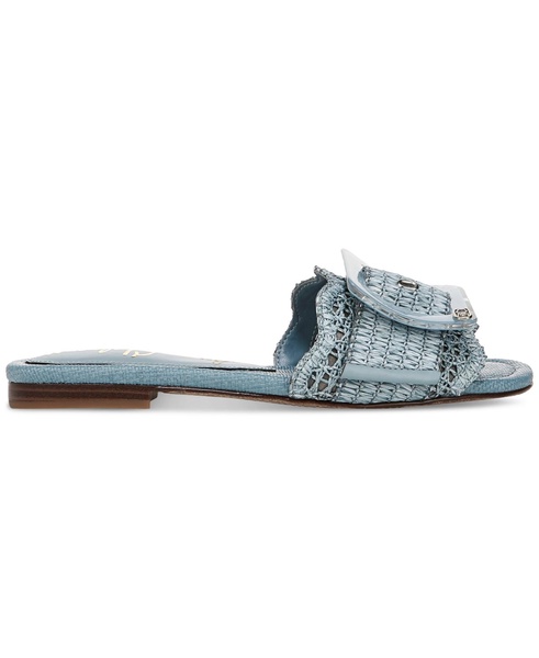 Women's Bambi Raffia Buckle Slide Sandals