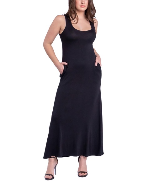 Women's Relaxed Fit Sleeveless Tunic Dress with Pockets