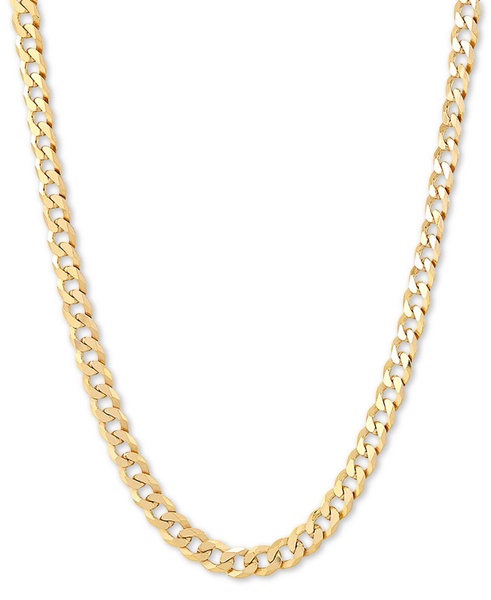 Flat Curb Link 18" Chain Necklace in Sterling Silver
