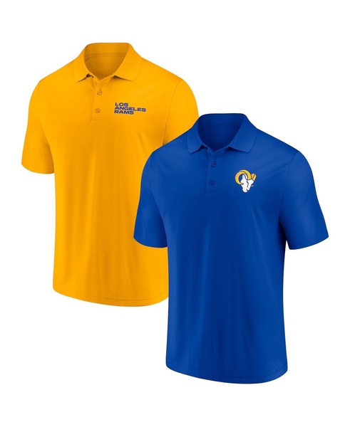 Men's Royal, Gold Los Angeles Rams Dueling Two-Pack Polo Shirt Set