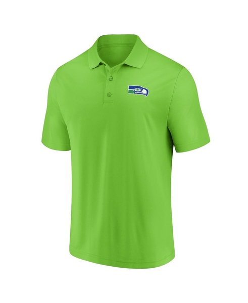 Men's College Navy, Neon Green Seattle Seahawks Home And Away 2-Pack Polo Set