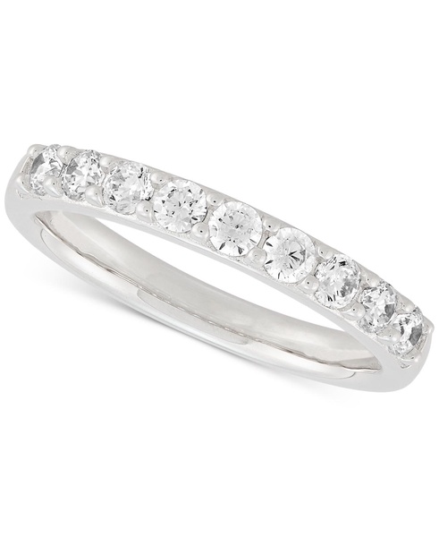Cubic Zirconia Pear & Round Bridal Set in Sterling Silver