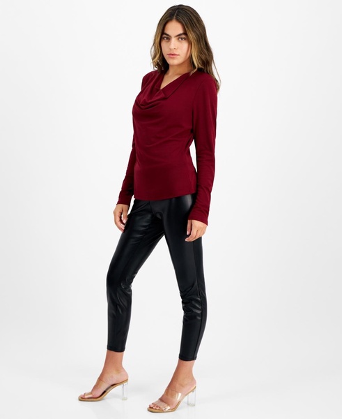 Women's Petite Soft Faux-Leather Leggings, Created for Macy's