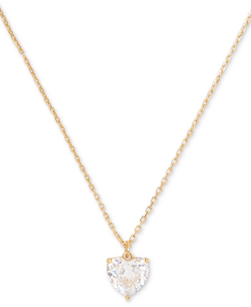 Gold-Tone Birthstone Heart Pendant Necklace, 16" + 3" extender