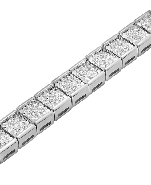 Men's Diamond Miracle Plate Tennis Bracelet (2 ct. t.w.) in Sterling Silver