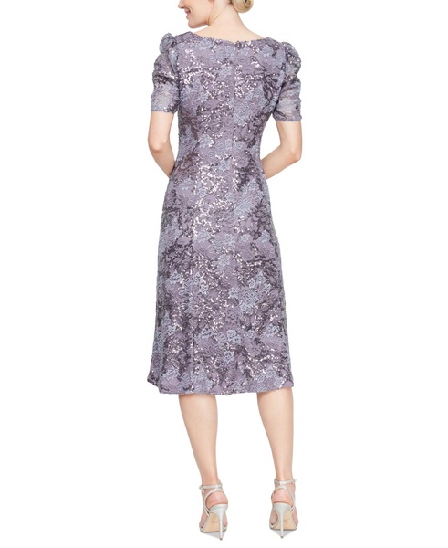Women's Sequined Embroidered Fit & Flare Dress
