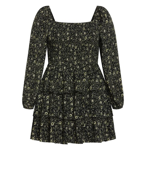 Plus Size Dahlia Mini Print Dress