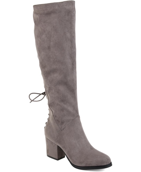 Women's Leeda Wide Calf Lace Up Detail Knee High Boots
