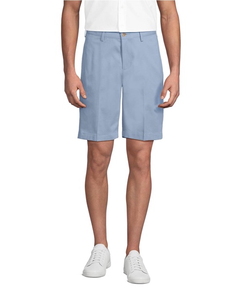 Men's No Iron 9" Plain Front Chino Short