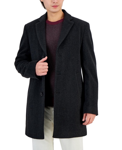 Men's Prosper Wool-Blend Slim Fit Overcoat