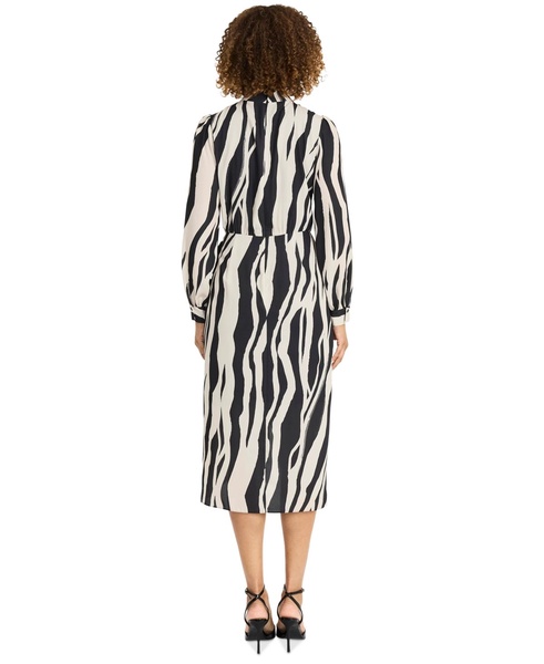 Women's Printed Turtleneck Tulip-Skirt Dress