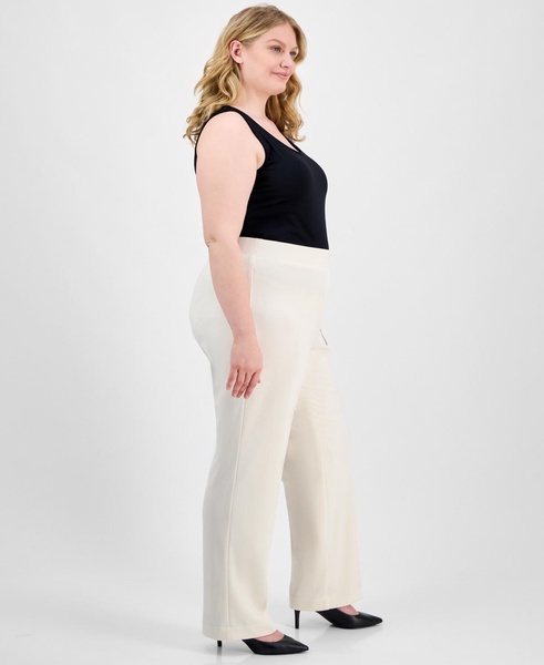 Plus Size Pull-On Wide-Leg Pants
