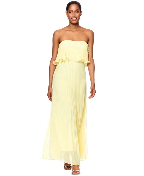 Women's Pleated Strapless Gown
