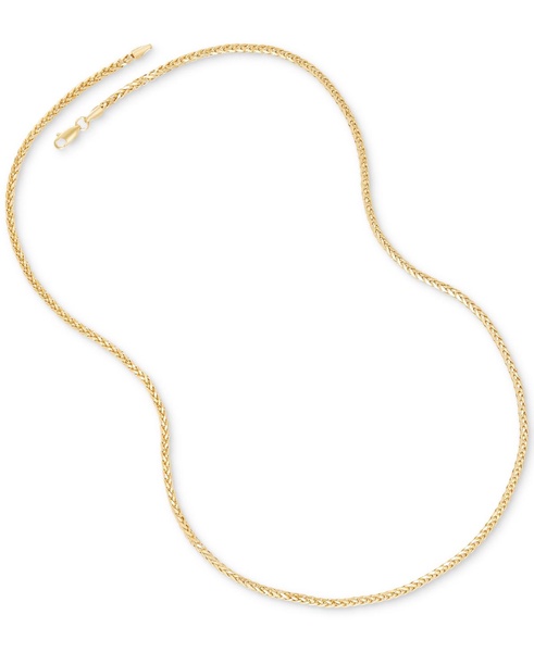 Wheat Link 22" Chain Necklace in 14k Gold