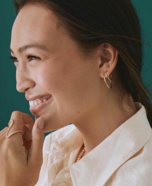 Polished Tube Small Hoop Earrings in Gold Vermeil, Created for Macy's
