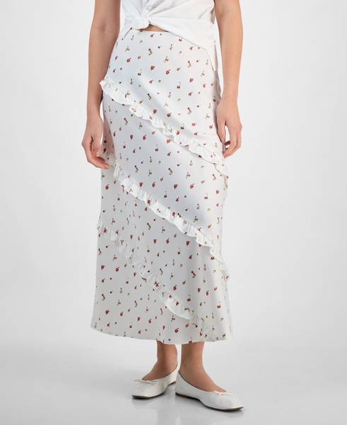 Women's Midi Ruffle Slip Skirt