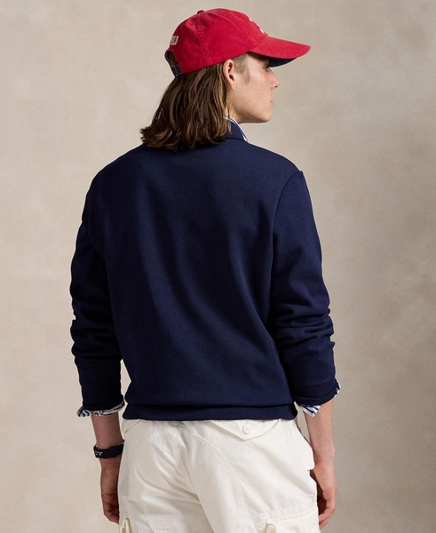 Men's Double-Knit Mesh Collared Sweatshirt