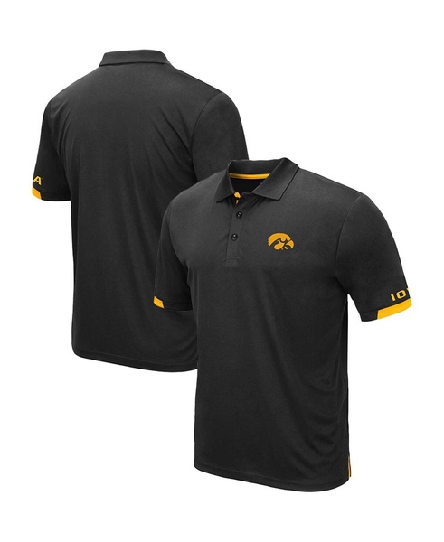 Men's Black Iowa Hawkeyes Big and Tall Santry Polo Shirt