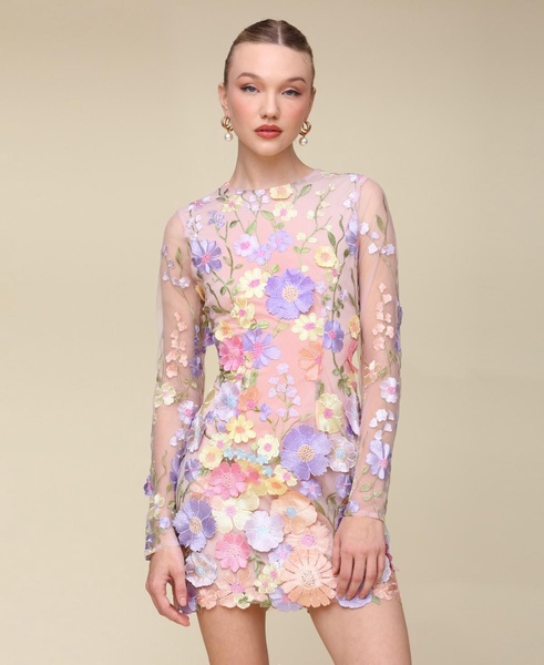 Women's Floral-Embroidered Sheath Dress