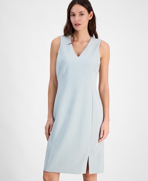 Women's Sleeveless V-Neck Slit-Hem Dress