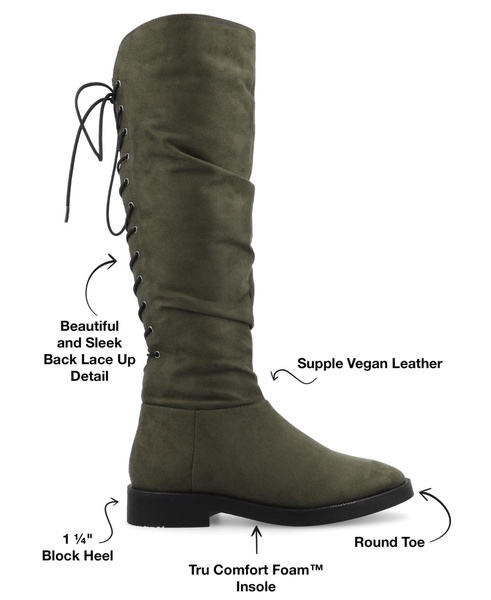 Women's Mirinda Rouched Stretch Knee High Boots