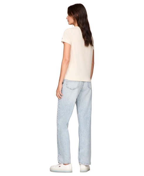 Women's Cotton Regular-Fit Bubble Logo Tee