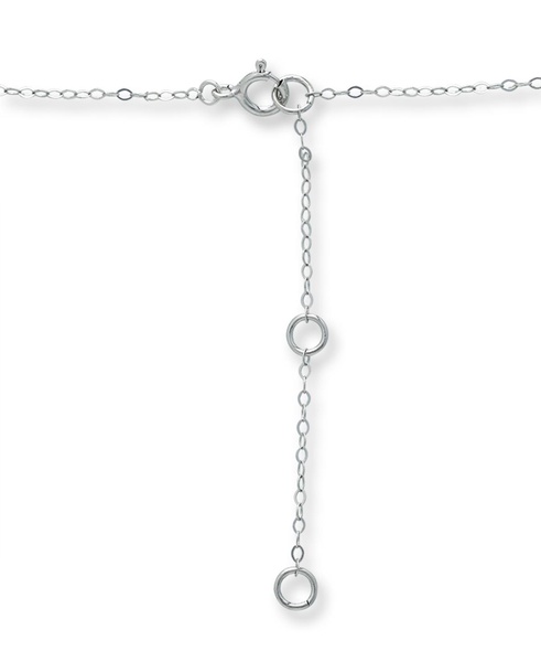 Cubic Zirconia Crescent Moon & Heart 16" Pendant Necklace in Sterling Silver & 18k Gold-Plate, Created for Macy's (Also in Sterling Silver)