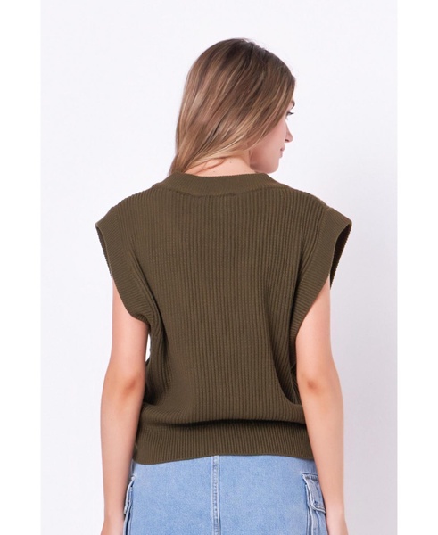 Women's V-neck Knit Sweater Vest