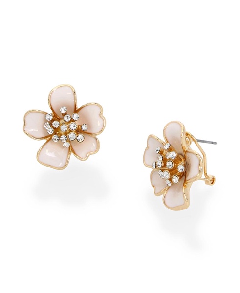 Faux Stone Flower Stud Earrings