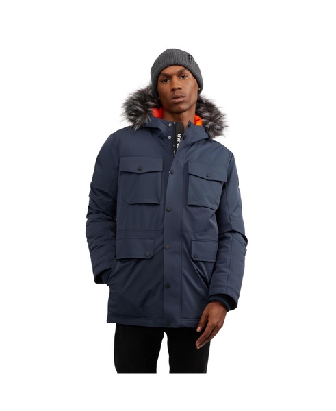 Men's Soren Mid Length Parka with Detachable Faux Fur Trim