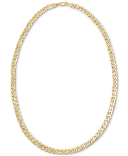 Curb Link 24" Chain Necklace (7mm) in 18k Gold-Plated Sterling Silver