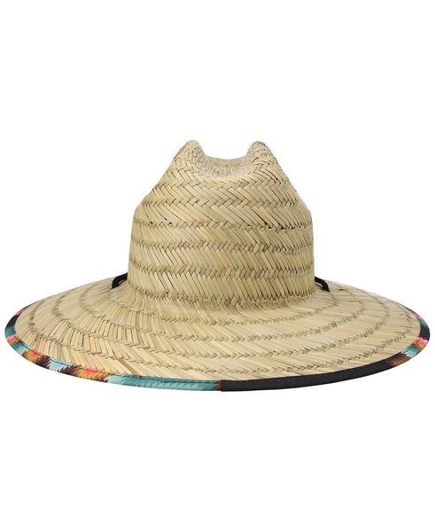 Men's Natural Tides Print Beach Straw Hat