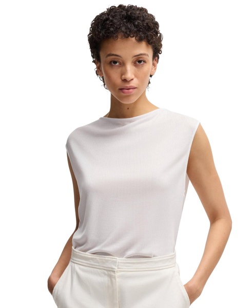 Women's High Neck Sleeveless T-Shirt