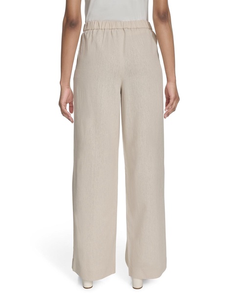Women's Elastic-Back Mid-Rise Wide-Leg Pants