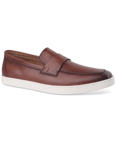 Men's Callumm Leather Slip-On Saddle Loafers, Exclusively at Macy's 