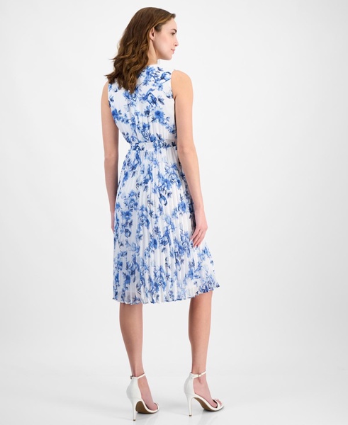Women's Sleeveless Floral Fit & Flare Dress