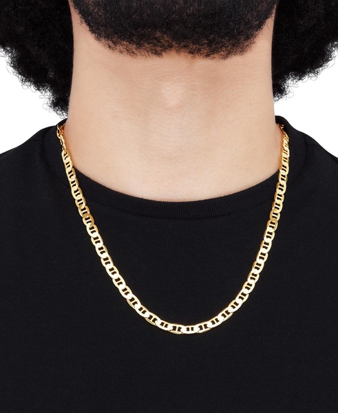 Polished Solid Mariner Link 22" Chain Necklace (6-1/6mm) in 10k Gold